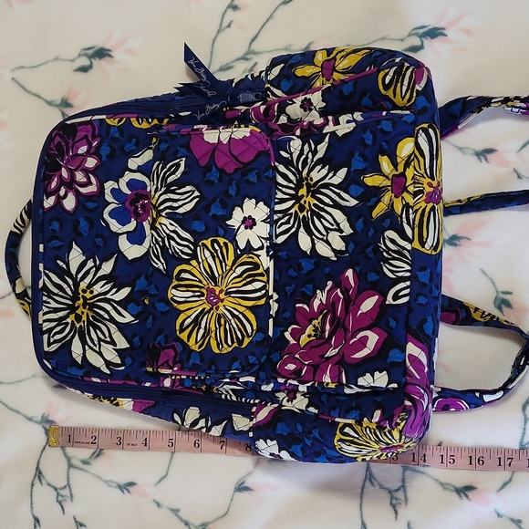 Vera Bradley African Violet Floral Print Bag pack/Laptop Bag - Picture 14 of 16